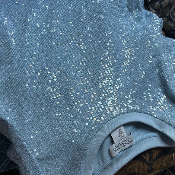Rachel Zoe Sequin Crop Top- Baby Blue - Picture 2 of 2
